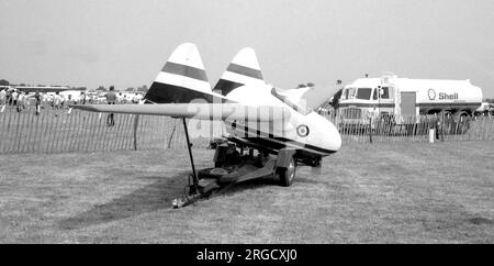 Fauvel AV.36 R15, un planeur sans queue de la Royal Air Force Gliding and Soaring Association, basé au centre RAFGSA, RAF Bicester. (L'un de mes regrets ne vole pas quand j'ai eu l'occasion) Banque D'Images