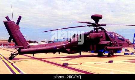 Armée de l'air corps - Westland WAH-64D Apache AH.1 ZJ192 (msn WAH27), du 662 Squadron, à la RNAS Yeovilton International Air Day, le 8 juillet 2017. Banque D'Images