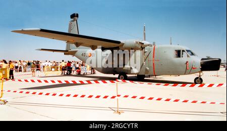 Ejercito del aire - CASA C-212-200 Aviocar TM.12D-72 - 408-01 (msn DE1-1-313), lors d'un spectacle aérien le 14 septembre 1996. (Ejercito del aire - armée de l'air espagnole). Banque D'Images