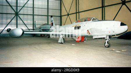 Forca Aerea Portuguesa - Lockheed T-33A Shooting Star 1909 (msn 580-9625), à la base aérienne de Beja (B.A. 11). (Forca Aerea Portuguesa - Armée de l'air portugaise) Banque D'Images