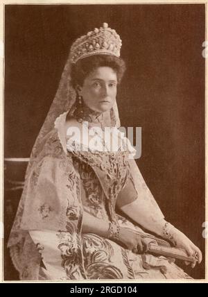 Alexandra Feodorovna (1872 - 1918), Princesse Alix de Hesse et par Rhin à la naissance, la dernière Impératrice de Russie comme l'épouse de l'empereur Nicolas II. Banque D'Images