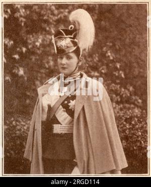 Russie - Tsarina Alexandra Feodorovna (1872-1918) dans l'uniforme d'un danseur. Banque D'Images