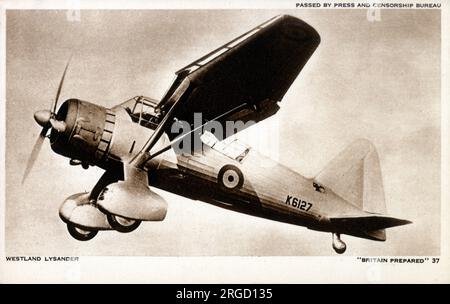 Un Lysander de Westland de la Royal Air Force (RAF). Banque D'Images