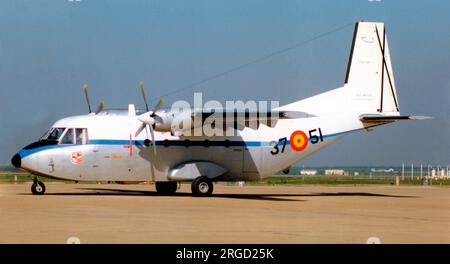 Ejercito del aire - CASA C.212-100 Aviocar T. BEEB-59 / 37-51 (msn C212-AV1-3-77). (Ejercito del aire - armée de l'air espagnole). Banque D'Images