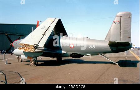 Aeronavale - Breguet bre.1050 Alize '55' (msn 055). (Aéronavale - Aéronautique navale - Aviation navale française) Banque D'Images