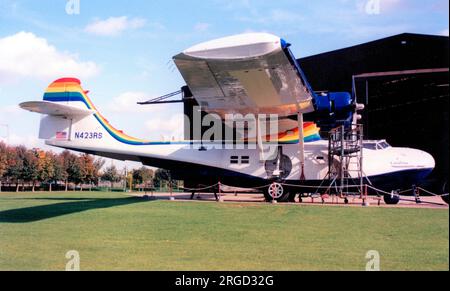 PBY-5a Catalina N423RS (msn 1524 / t181 / 1694, ex BuAer 48423), à Duxford. Banque D'Images