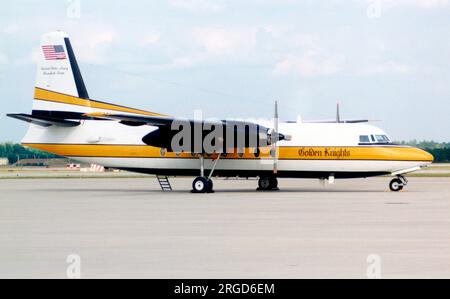 United States Army - Fokker C-31a Troopship (F27-400M), de l'équipe Golden Knights parachute Display Team. Banque D'Images