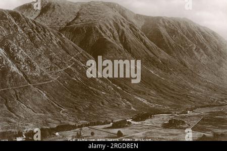 Chemin jusqu'à Ben Nevis, fort William, Écosse Banque D'Images