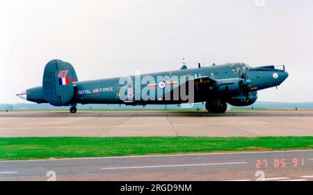 Royal Air Force - Avro 716 Shackleton AEW.2 WL747 'Florence' (msn R3/696/239005), du No.8 Squadron, le 25 mai 1991. Banque D'Images