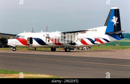 Koninklijke Luchtmacht - Fokker F-27-300M Troopship C-10 (msn 10160), du 334e Escadron. (Koninklijke Luchtmacht - Royal Netherlands Air Force). Banque D'Images