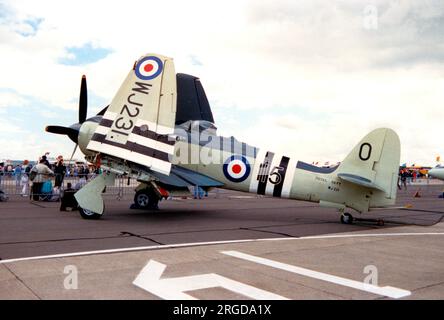 Hawker Sea Fury FB.11 WJ231 / O, du Leet Air Arm Museum, exposé au RNAS Yeovilton. Banque D'Images