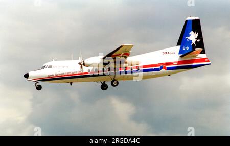 Koninklijke Luchtmacht - Fokker F-27-300M Troopship C-8 (msn 10158), du 334e Escadron. (Koninklijke Luchtmacht - Royal Netherlands Air Force). Banque D'Images