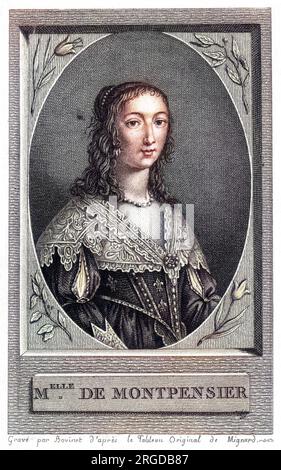 ANNE MARIE LOUISE d'ORLÉANS, duchesse de MONTPENSIER, connue sous le nom de la Grande Mademoiselle, nièce de Louis XIII, puissante intrigante dans la vie politique et sociale française. Banque D'Images