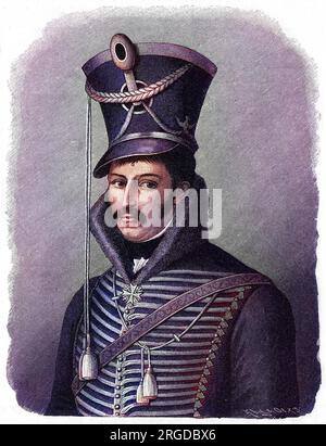 FERDINAND BAPTISTA von SCHILL (1776 - 1809), soldat et patriote allemand. Banque D'Images