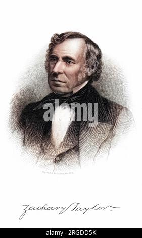 ZACHARY TAYLOR (1784 - 1850), soldat et homme d'État américain, président 1849 - 1850 - il est mort en fonction. Banque D'Images