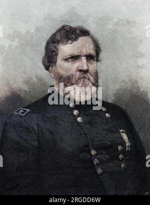 GEORGE HENRY THOMAS commandant militaire américain connu sous le nom de «rocher de Chickamauga». Banque D'Images