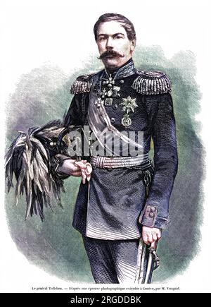 FRANZ EDVARD IVANOVITCH, comte TOTLEBEN ingénieur militaire russe, surtout connu pour sa brillante défense de Sébastopol dans la guerre de Crimée. Banque D'Images