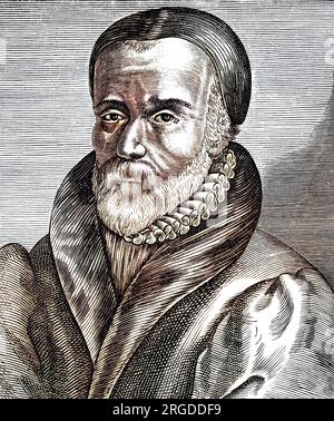 WILLIAM TYNDALE traducteur de la Bible en anglais. Banque D'Images