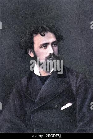 FERDINAND VICTOR EUGÈNE DELACROIX 1798 - 1863 artiste français photographié en 1854. Banque D'Images