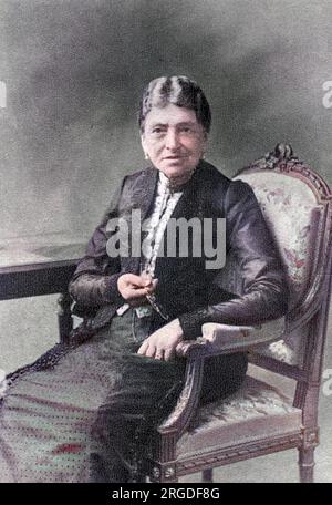 LOUISE COGNACQ (née Jay) la shopgirl parisienne qui épouse Ernest Cognacq et crée avec lui le grand magasin Samaritaine : photo 1912. Banque D'Images