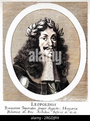 Léopold Ier (1640¹1705) - empereur romain germanique, roi de Hongrie et roi de Bohême. Membre de la famille des Habsbourg, il était le deuxième fils de l'empereur Ferdinand III et de sa première épouse, Marie-Anne d'Espagne. Banque D'Images