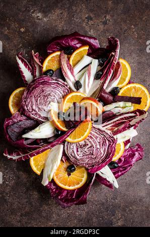 Radicchio, betterave, salade rouge orange Banque D'Images