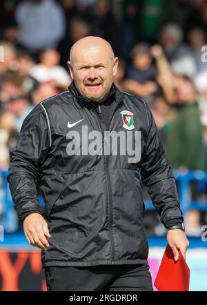 Mourneview Park, Lurgan, comté d'Armagh, Irlande du Nord, Royaume-Uni. 05 août 2023. Sports Direct Premiership – Glenavon 0 Glentoran 1, ouverture de la saison Premiership. Tim McCann, entraîneur Glentoran. Banque D'Images