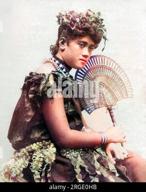 Femme samoane, Pacifique Sud. Banque D'Images