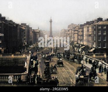 Sackville Street (maintenant O'Connell Street), Dublin, Irlande. Banque D'Images