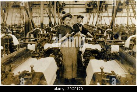 Lancashire Cotton Mill Girls - Rochdale Banque D'Images
