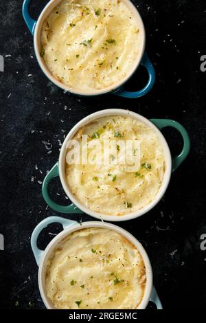 Mini Shepherd's Pies en ramequins Banque D'Images