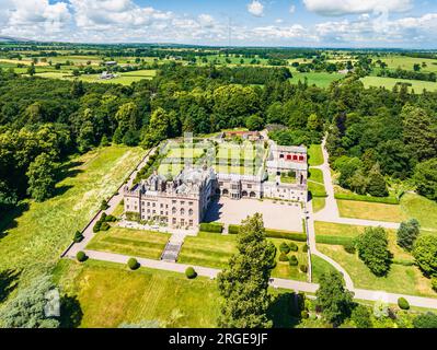 Hutton dans la forêt d'un drone, Skelton, Cumberland, Lake District, Cumbria, Angleterre Banque D'Images