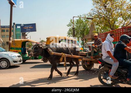 La circulation en New Delhi, Inde Banque D'Images