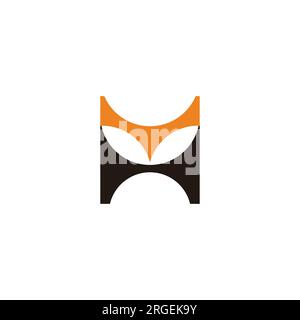 vecteur de logo de symbole de boucle de courbe de lettre m h Illustration de Vecteur