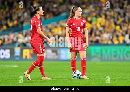 Sydney, Nouvelle-Galles du Sud, Australie, Janni Thomsen (19 Danemark) coupe du monde féminine de la FIFA 2023 Round 16 Match Australie - Danemark au Stadium Australia (Accor Stadium) 7 août 2023, Sydney, Australie. (Keith McInnes/SPP) crédit : SPP Sport Press photo. /Alamy Live News Banque D'Images