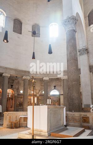 27 août 2022 à Rome, Italie : Église Saint-Étienne (Chiesa San Stefano Rotondo) Banque D'Images