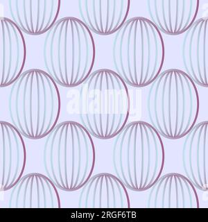 Motif géométrique sans couture abstrait vecteur moderne avec gradient de cercles dans un style rétro. Illustration minimaliste avec des formes simples ovales. Illustration de Vecteur
