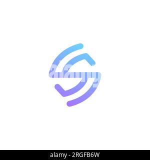 Logo SS. Logo lettre S Line Illustration de Vecteur