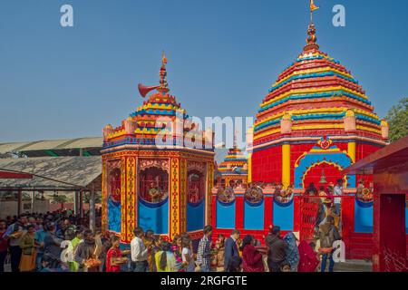 28 déc 2014 Chhinnamasta Temple dédié à la Déesse Chinnamasta, Rajrappa à Ramgarh district de Jharkhand EN INDE Asie Banque D'Images