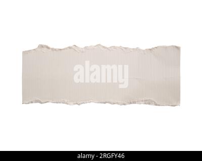 Un morceau de papier blanc déchiré avec un chemin de détourage Banque D'Images