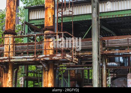 Le parc paysager Duisburg-Nord est un parc public autour d'une aciérie désaffectée à Duisburg, en Allemagne. Le journal britannique The Guardian Ranks Banque D'Images