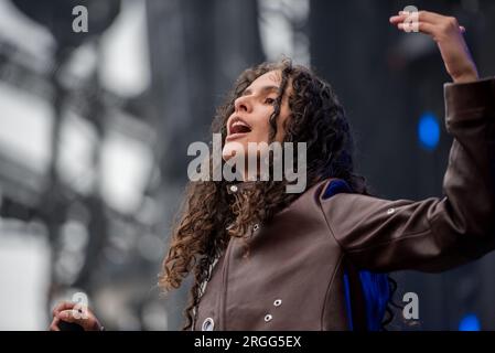 Roskilde, Danemark. 29 juin 2023. Le rappeur américain 070 Shake donne un concert live lors du festival de musique danois Roskilde Festival 2023 à Roskilde. (Crédit photo : Gonzales photo - Bo Kalleberg). Banque D'Images