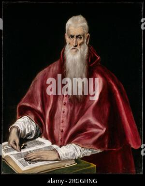 Saint Jérôme comme érudit vers 1610 par El Greco Banque D'Images