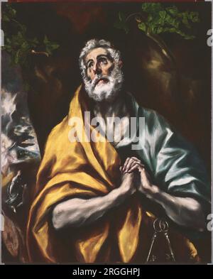 La rue Repentant Peter 1600 - 1605 ou plus tard par El Greco Banque D'Images