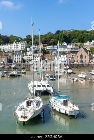 Port de St Aubin, St Aubin, paroisse de St Brelade, Jersey, îles Anglo-Normandes Banque D'Images