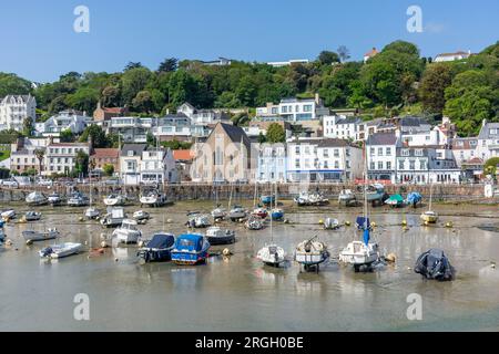 Port de St Aubin, St Aubin, paroisse de St Brelade, Jersey, îles Anglo-Normandes Banque D'Images