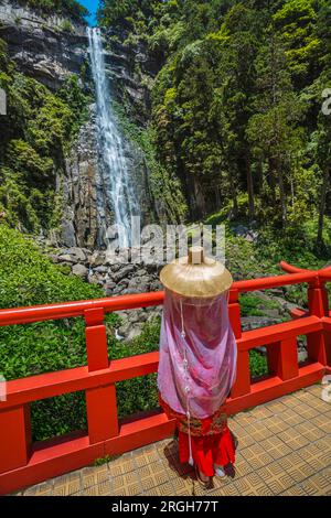 Pèlerinage de Kumano Kodo.Randonnée à la cascade de Nachi. Nachisan. Nakahechi itinéraire. La préfecture de Wakayama. La péninsule de Kii. Région du Kansai. L'île de Honshü Banque D'Images