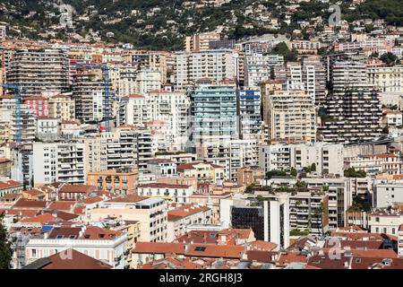 Paysage urbain du Port Hercule, Monaco. Banque D'Images