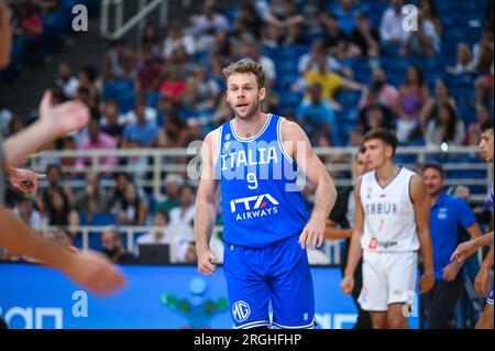 Athènes, Lombardie, Grèce. 9 août 2023. 9 NICOLO' MELLI d'Italie lors du match du tournoi de l'Acropole égéenne entre l'Italie et la Serbie au stade Oaka le 9 août 2023, à Athènes, Grèce. (Image de crédit : © Stefanos Kyriazis/ZUMA Press Wire) USAGE ÉDITORIAL SEULEMENT! Non destiné à UN USAGE commercial ! Banque D'Images