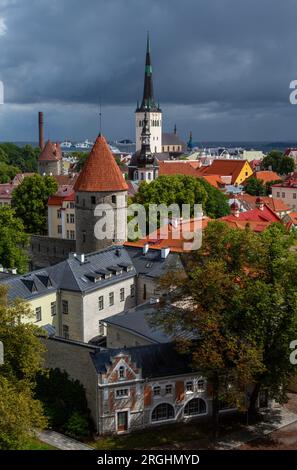 Point de vue Piiskopi, vieille ville, Tallinn, Estonie Banque D'Images